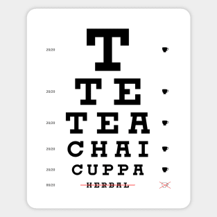 Tea Eye Chart Sticker